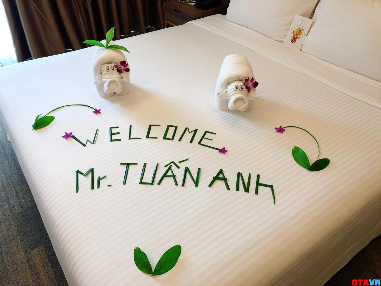 setup welcome tại phòng khách sạn