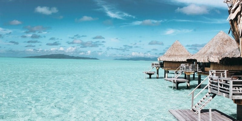 Hotel beach resort wooden cottage