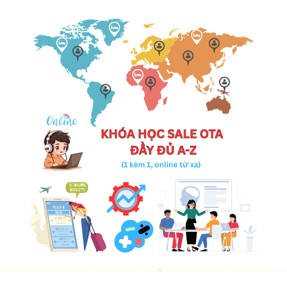 Gói dịch vụ đào tạo Sale OTA 1-1 đầy đủ (A-Z) (bán phòng)