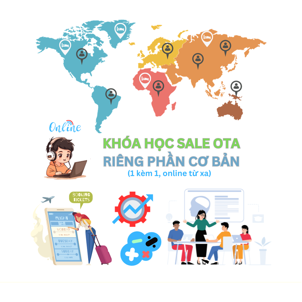 Gói dịch vụ đào tạo Sale OTA 1-1 riêng phần cơ bản(bán phòng)