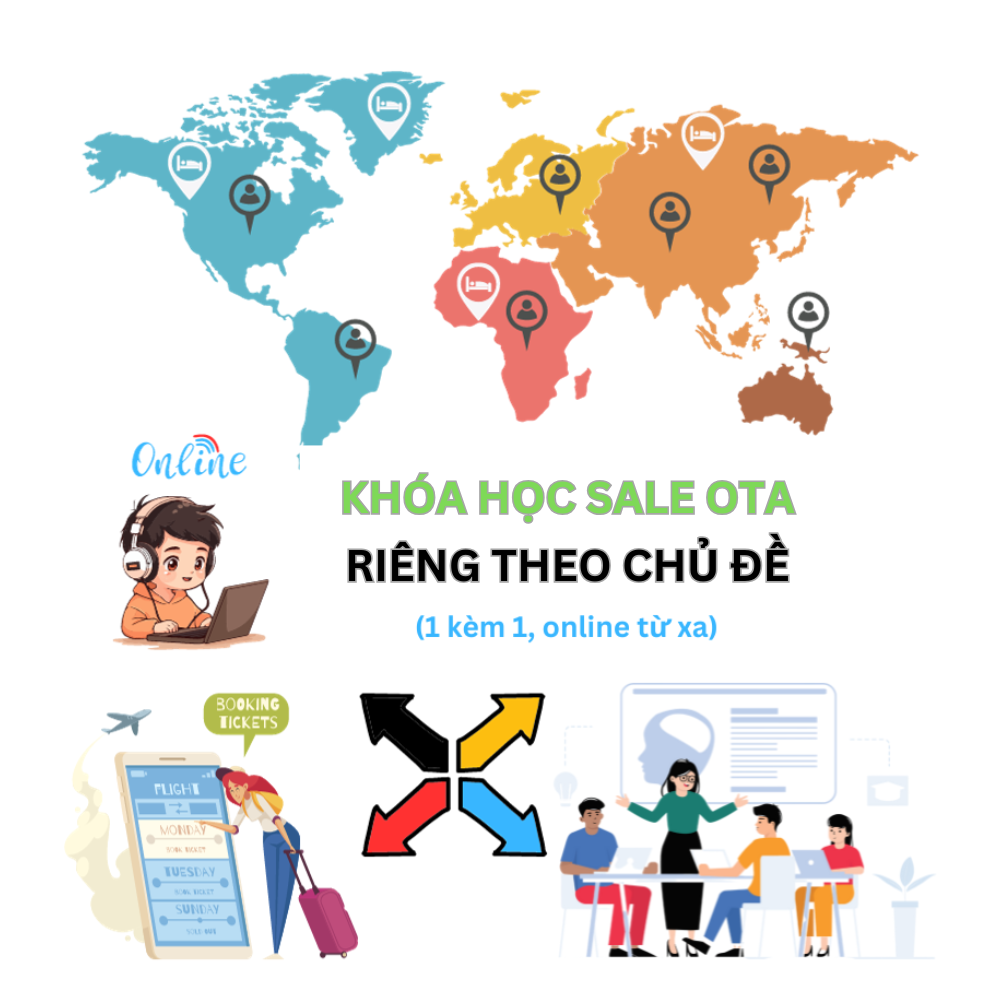Gói dịch vụ đào tạo Sale OTA 1-1 theo 1 chủ đề 1-1 (bán phòng)