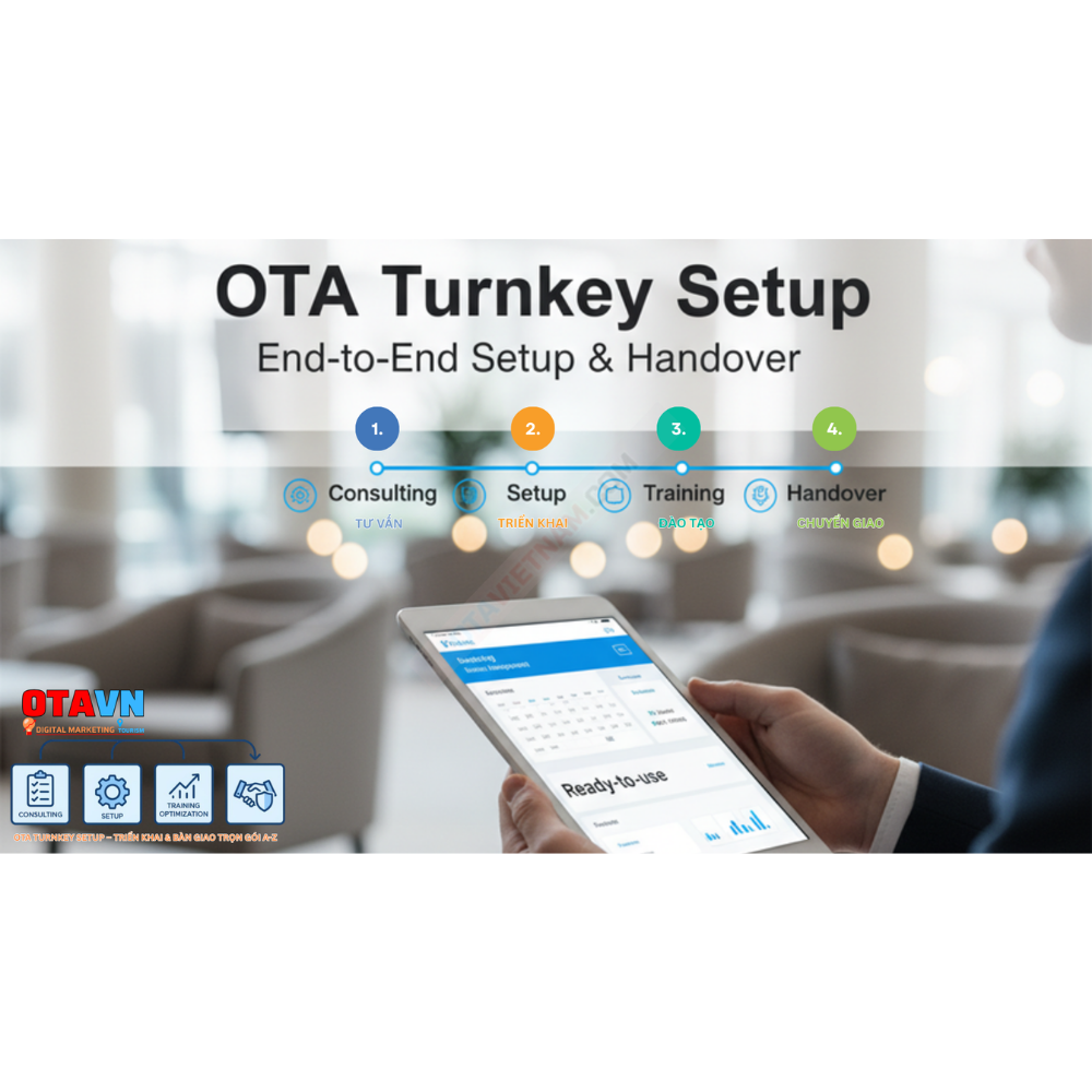 Gói dịch vụ OTA turnkey setup – Triển khai & bàn giao trọn gói A-Z (bán phòng)