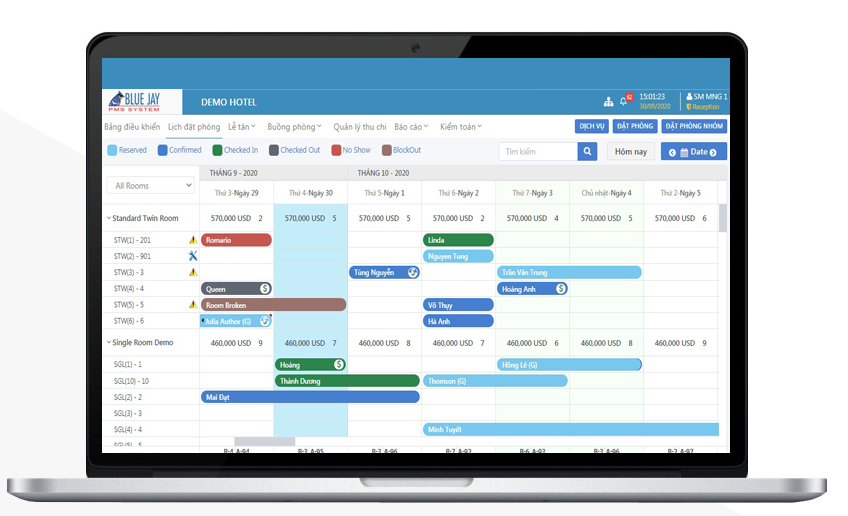 Quản lý đặt phòng hiệu quả